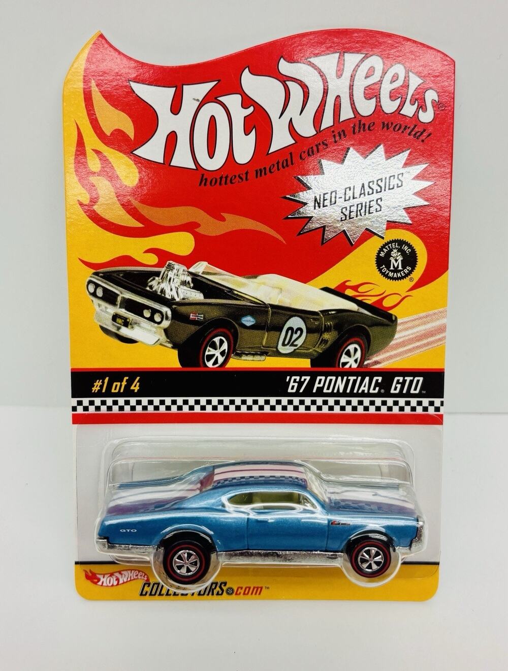 Hot Wheels RLC '67 Pontiac GTO Blue Neo Classics Series #1408/12500 w/ Protector